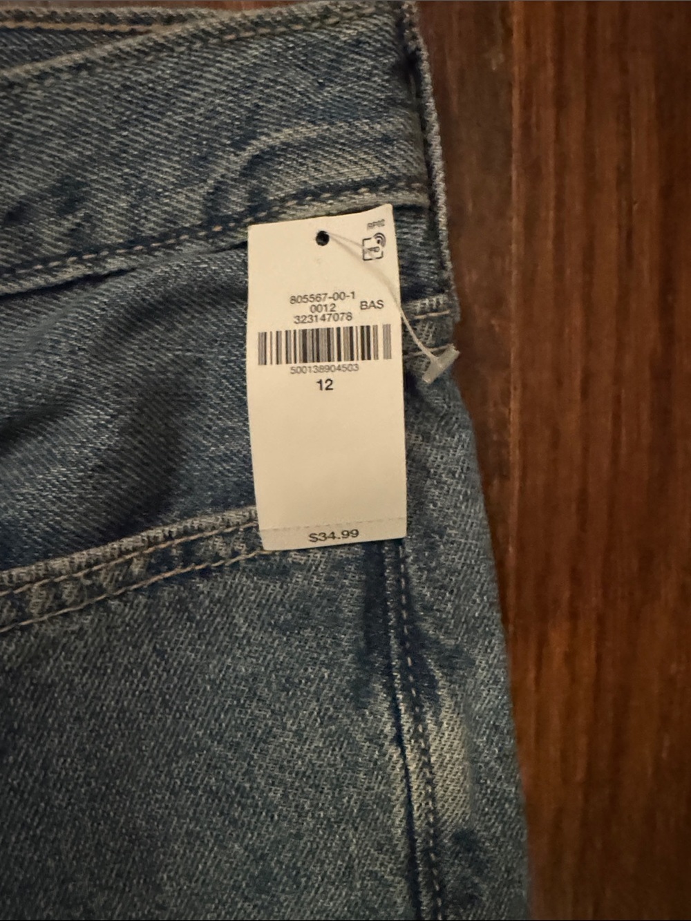 Old Navy Light Blue Baggy Jean - Picture 3 of 5